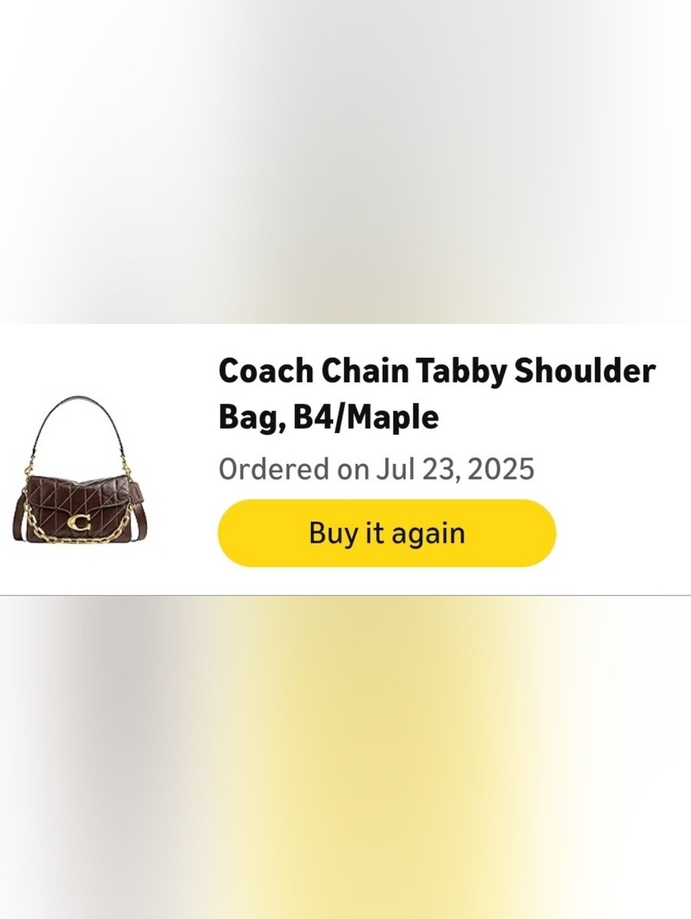 NWT Coach Quilted Maple Chain Tabby - Picture 8 of 9
